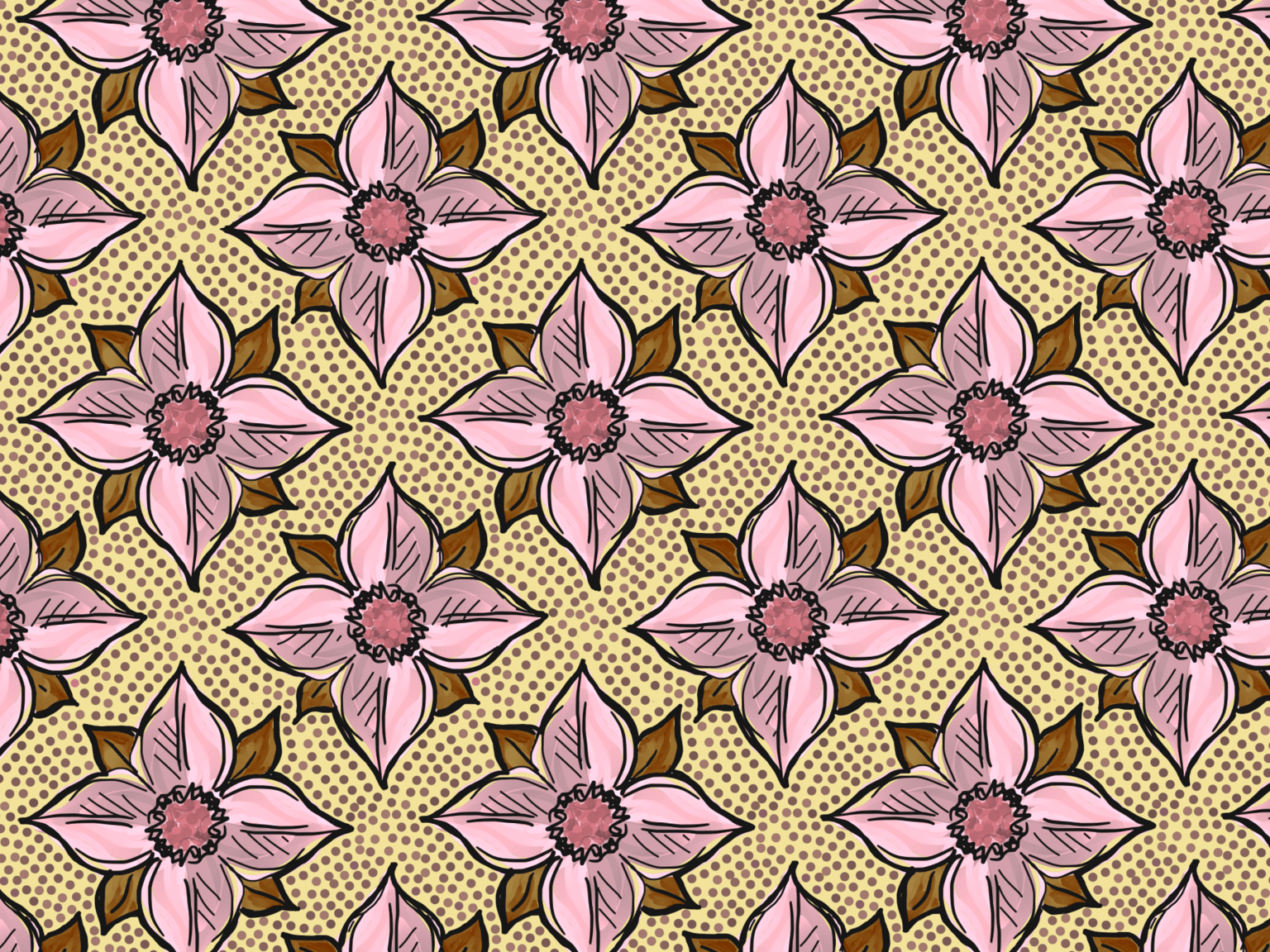 Flowers doodling - image 1 - student project