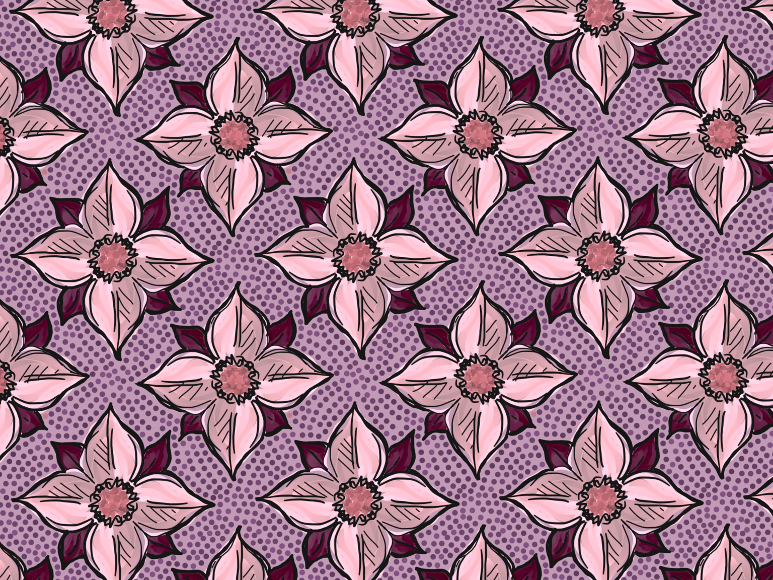Flowers doodling - image 3 - student project