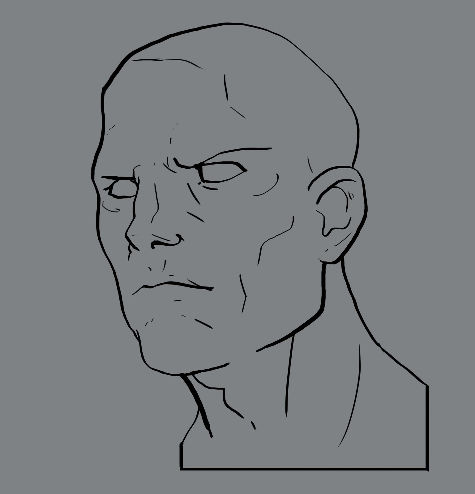 Head Study (Male, Female, Villain, Punk Girl, Buddy) - image 2 - student project