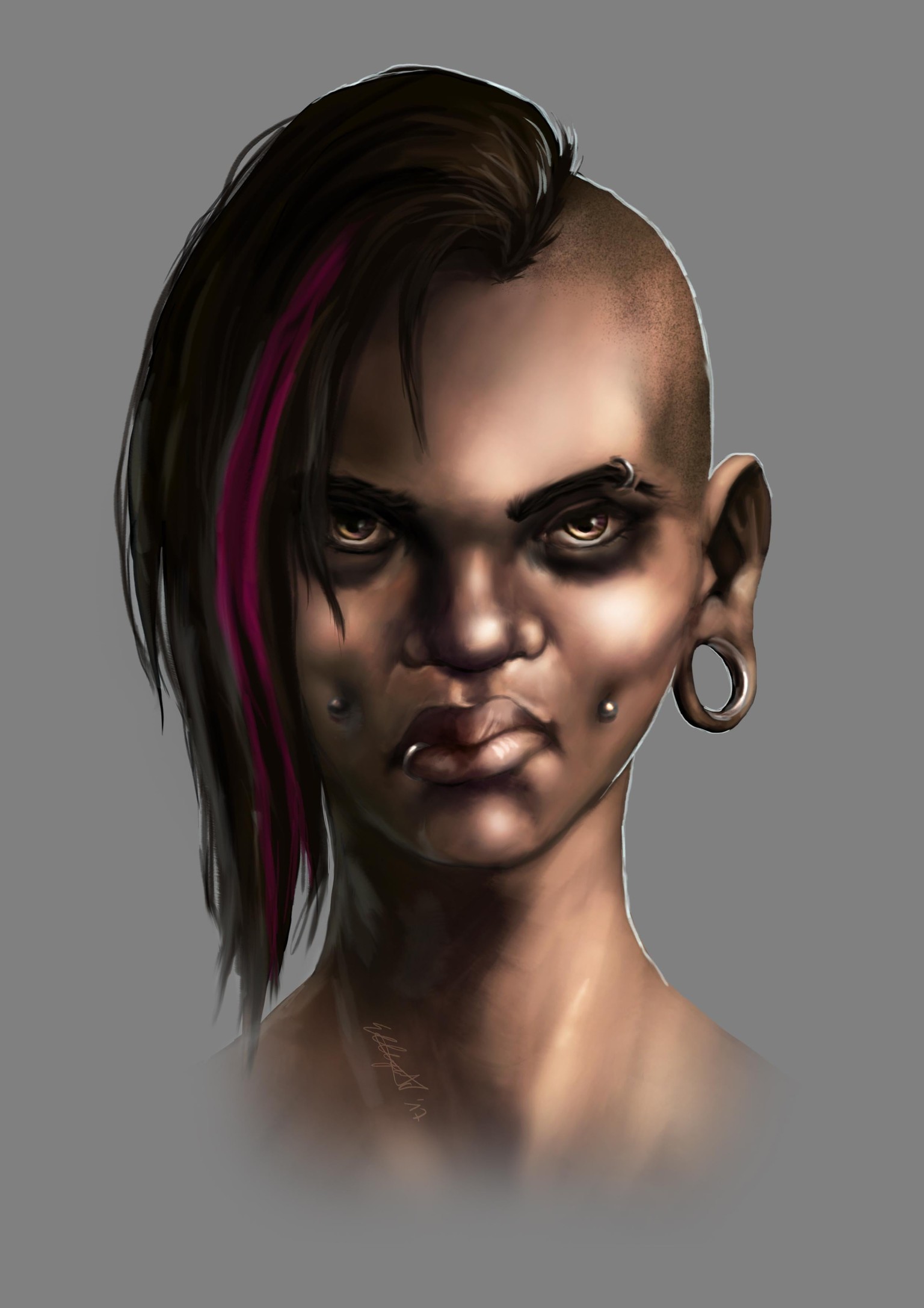 Head Study (Male, Female, Villain, Punk Girl, Buddy) - image 15 - student project