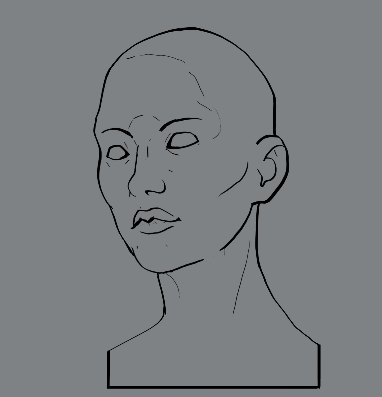 Head Study (Male, Female, Villain, Punk Girl, Buddy) - image 5 - student project