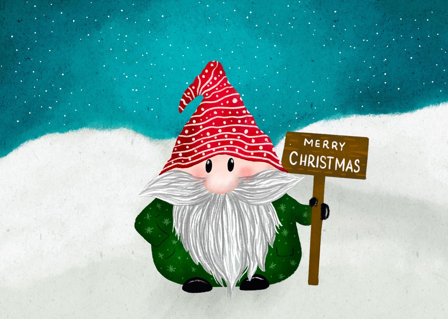 Gnome with stars and candy cane - image 1 - student project