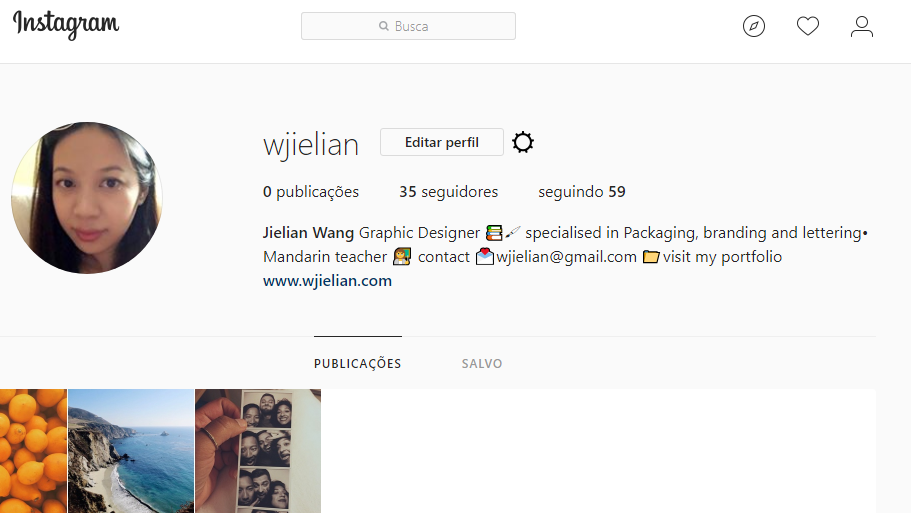 My instagram account - image 2 - student project