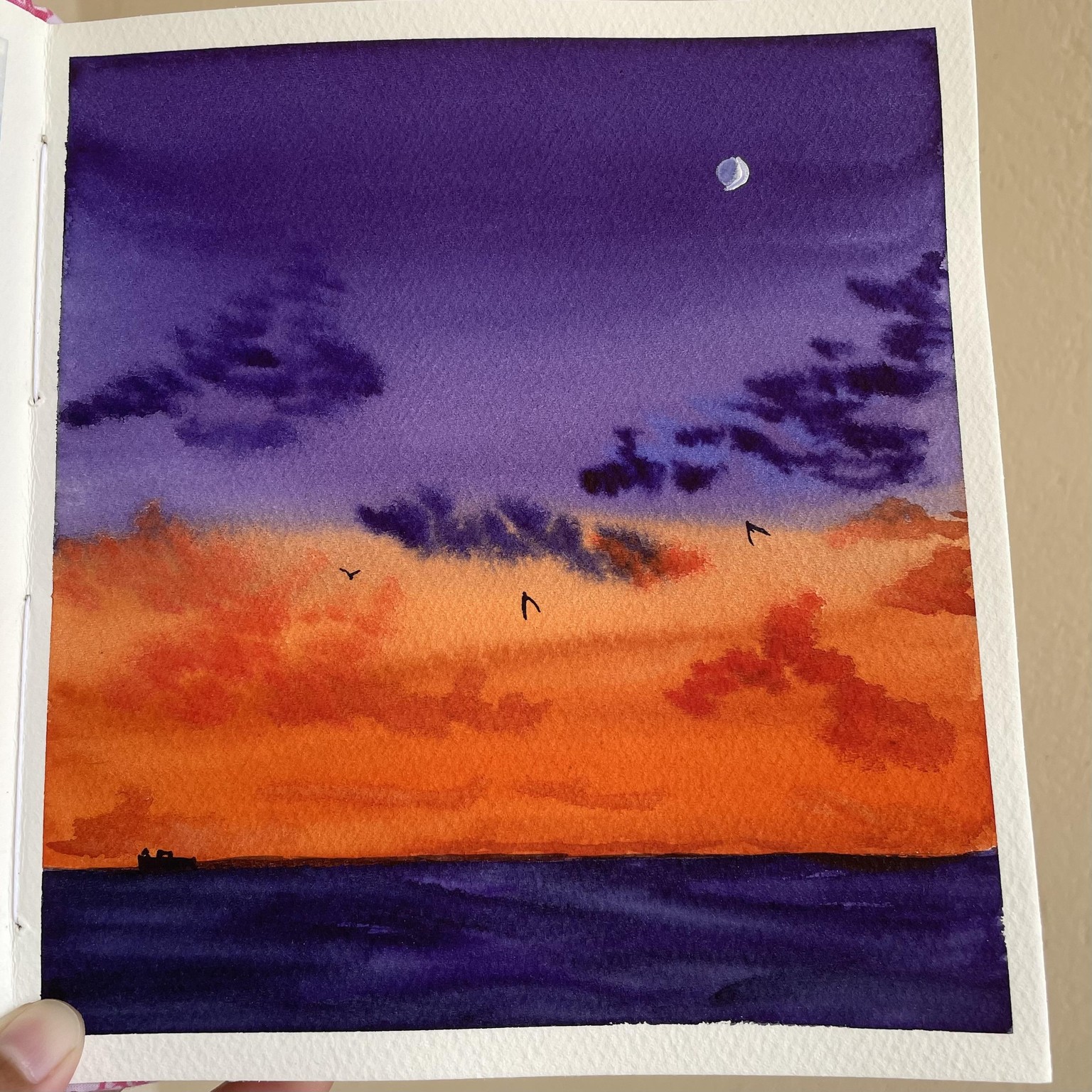 Painting skies in watercolour - image 12 - student project