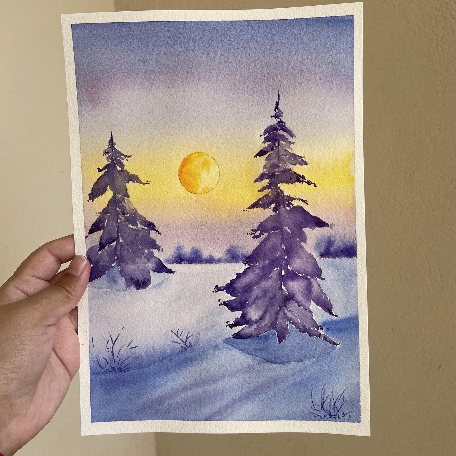 Watercolour Moonscape - image 5 - student project