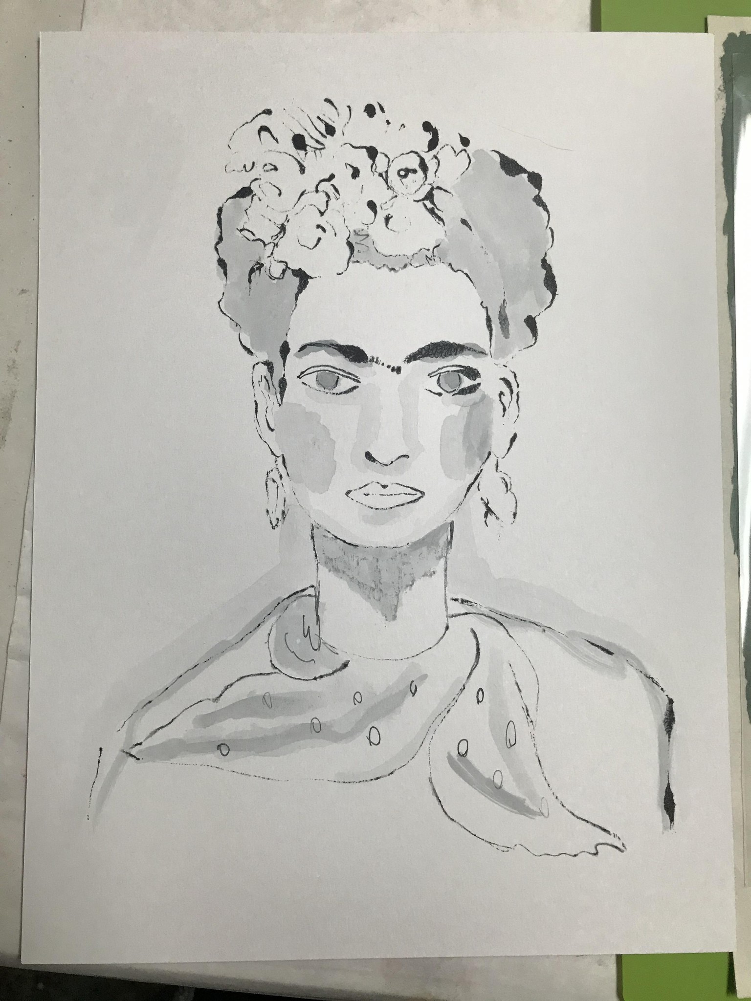 Blotted Line Monoprinting - image 5 - student project
