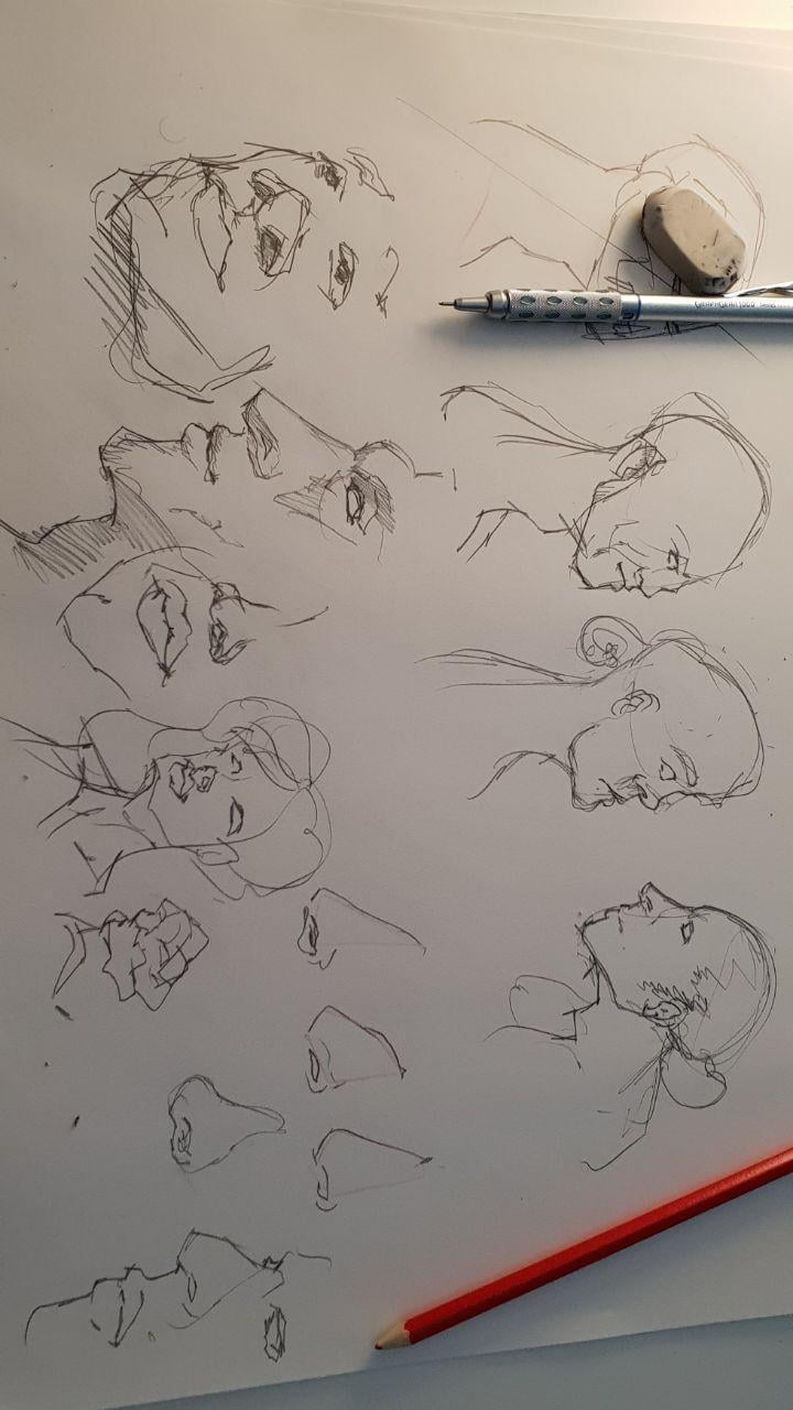 My go on the noses and faces, I can say I'm quite satisfied and improved :) - image 2 - student project