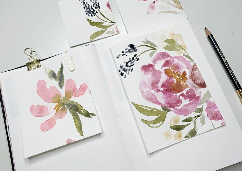 Watercolor Loose Florals - image 2 - student project