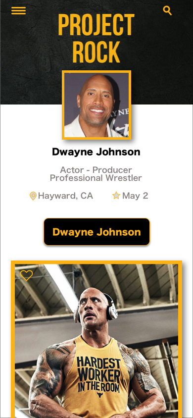 Dwayne Johnson Project - PV - image 1 - student project