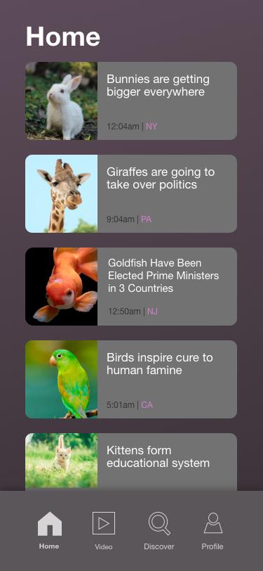 TheThumbprint: Prototyping in Adobe XD - image 1 - student project