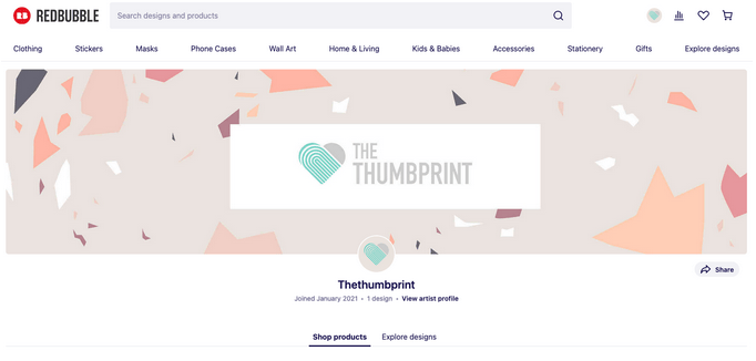 TheThumbprint: Opening a Redbubble Account - image 2 - student project