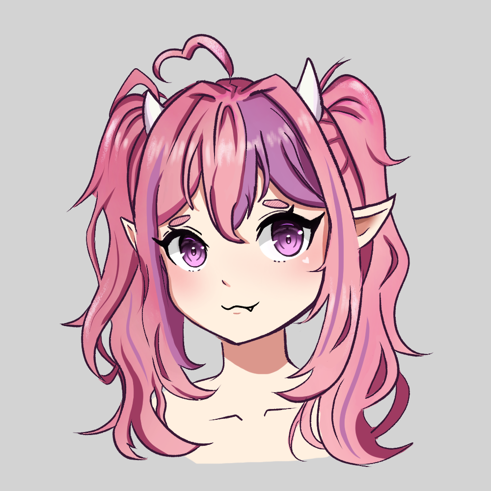 Anime girl in 3/4 view - image 1 - student project