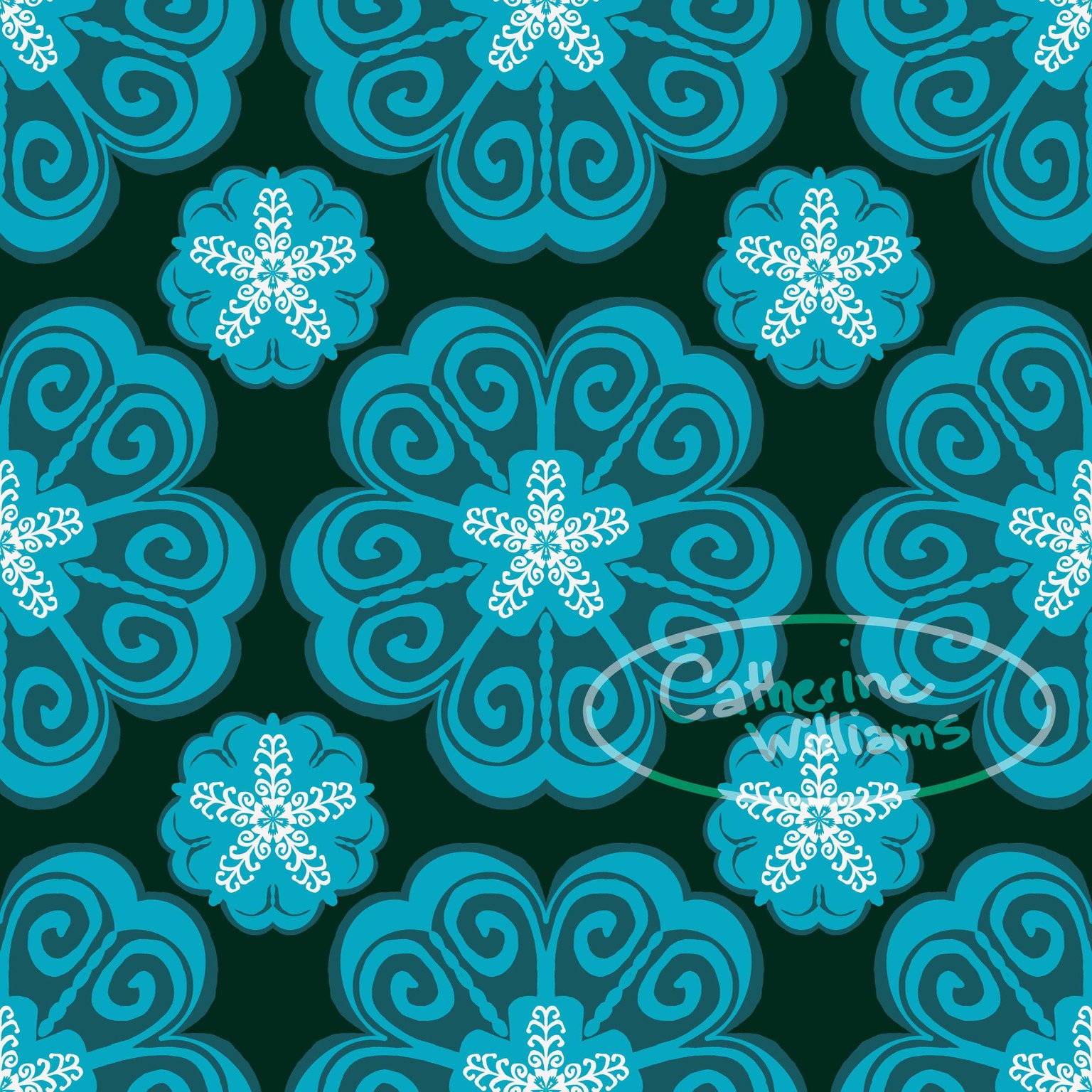 Seamless Mandela pattern in Fresco - image 3 - student project