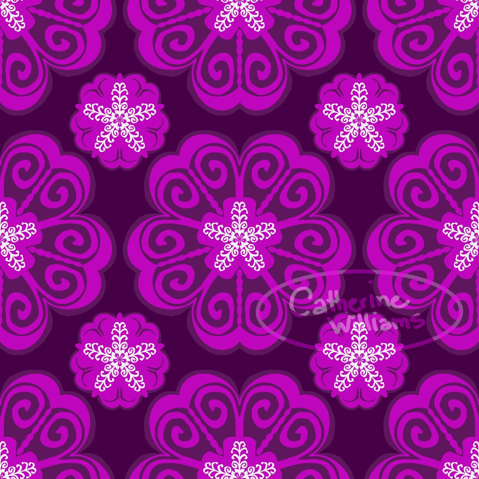 Seamless Mandela pattern in Fresco - image 2 - student project