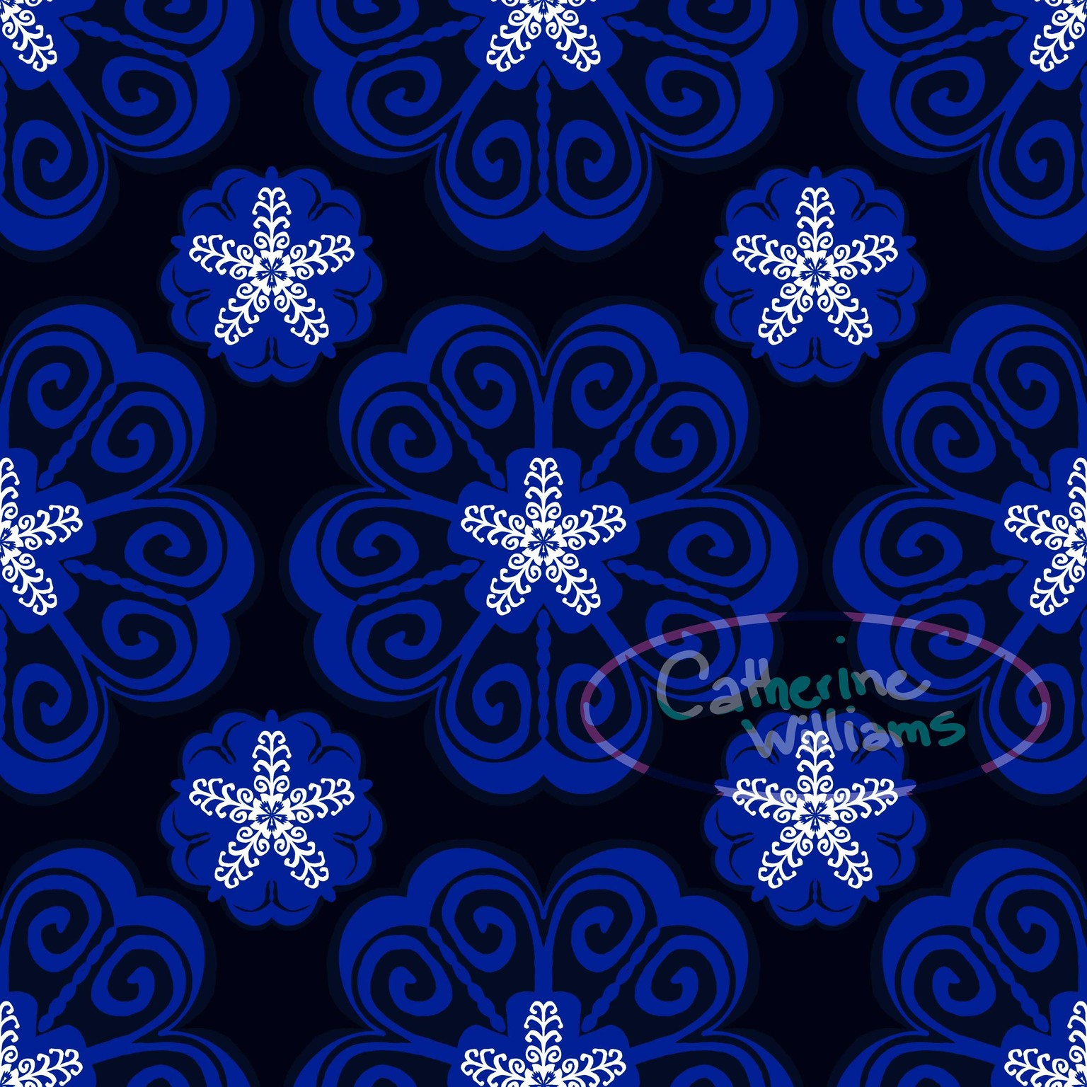 Seamless Mandela pattern in Fresco - image 1 - student project