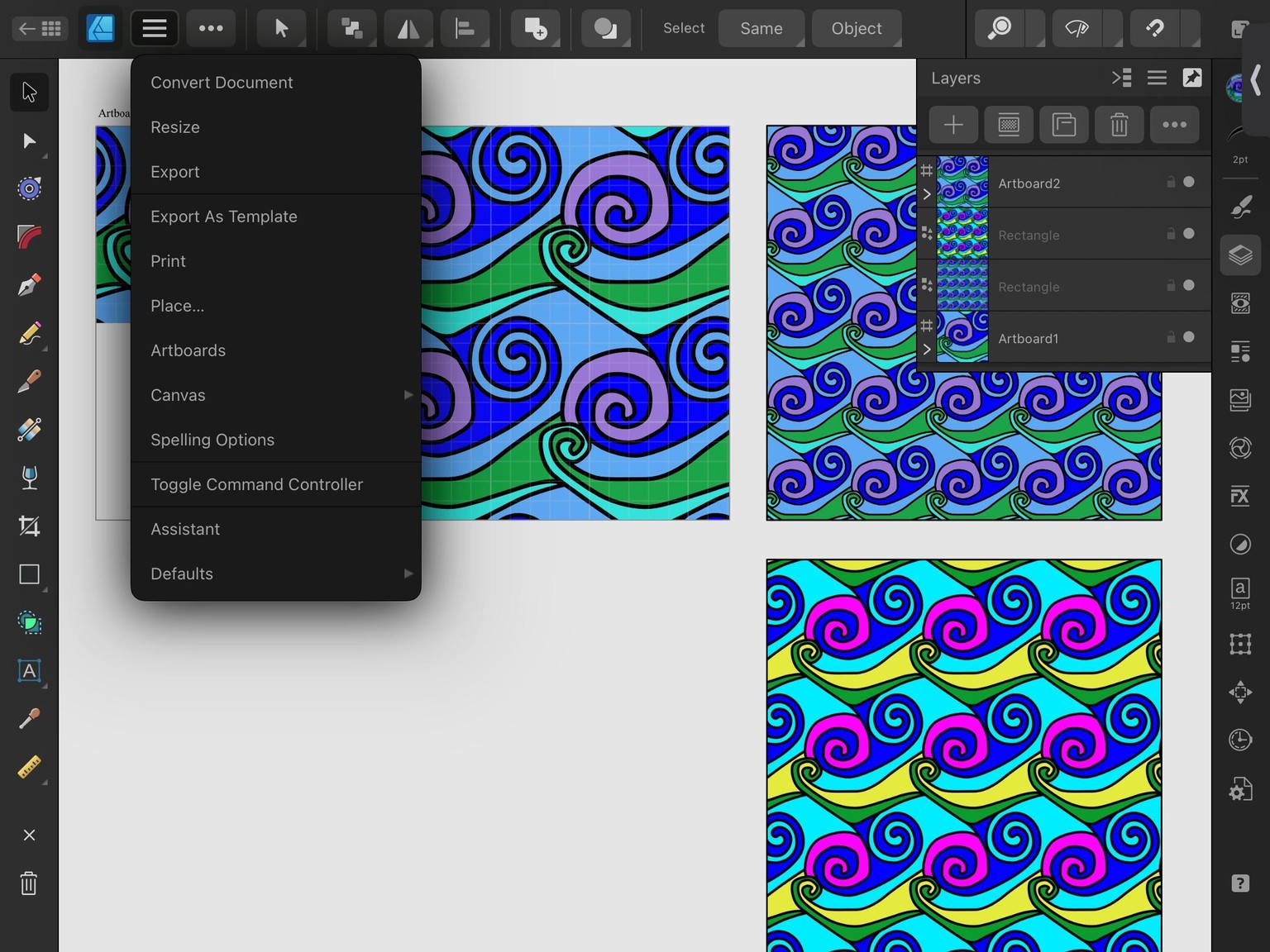 Efficiency using Affinity apps - image 3 - student project