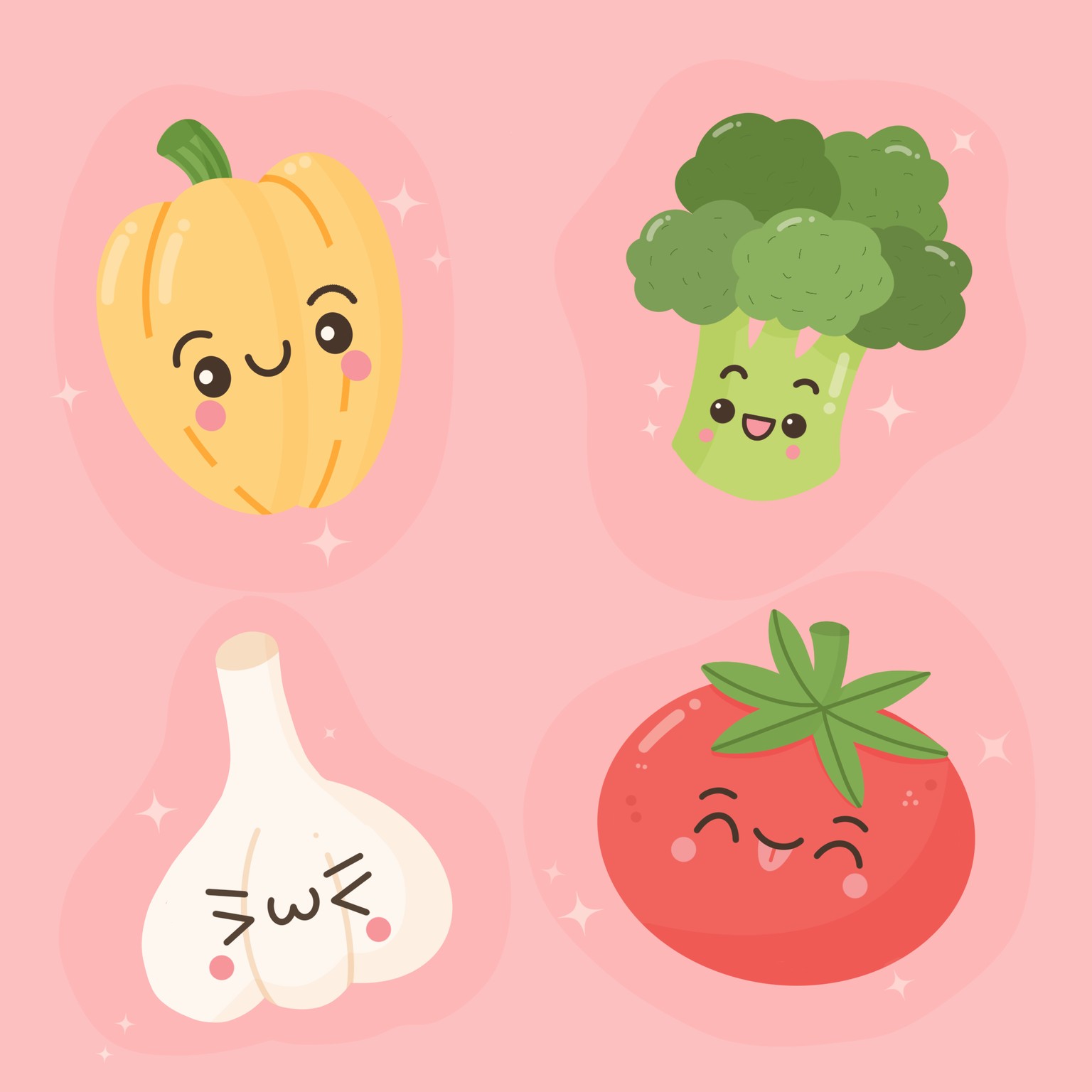 Kawaii Vegetables - Rez - image 1 - student project