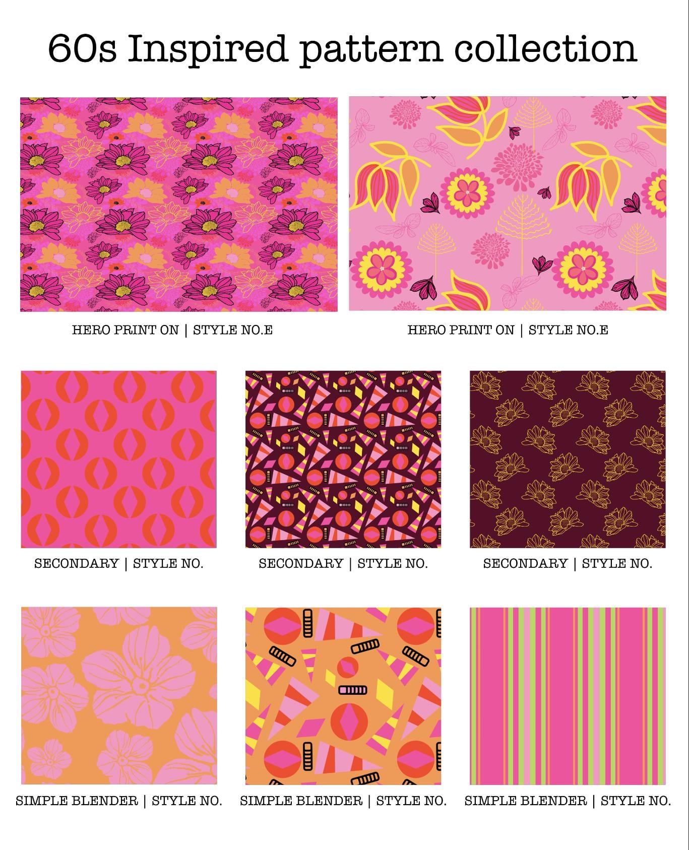60s Inspired Pattern Collection - image 1 - student project