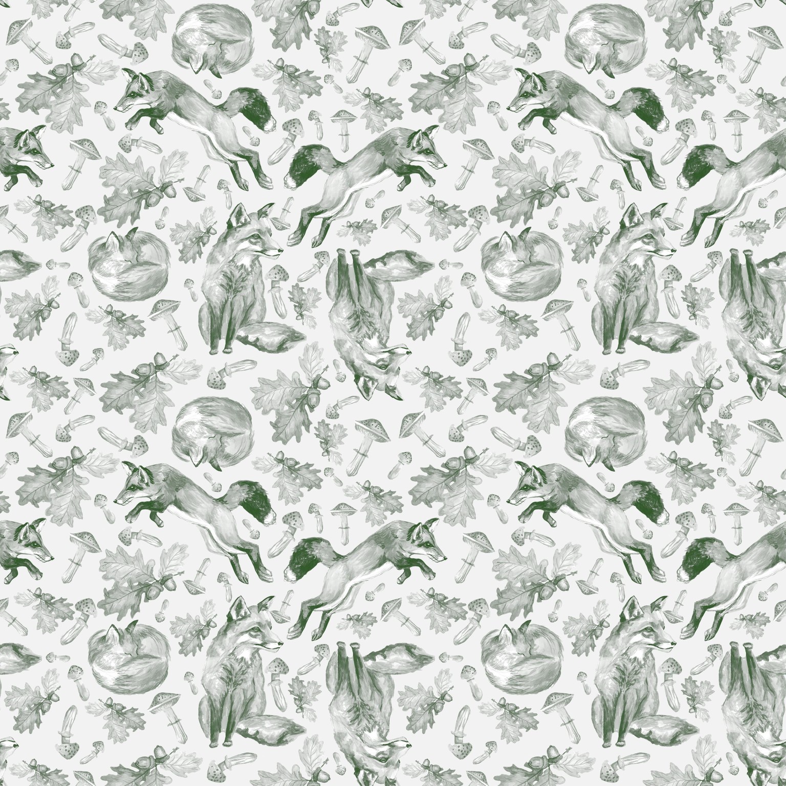 Surface Pattern Design- Fox in the Forest - image 1 - student project