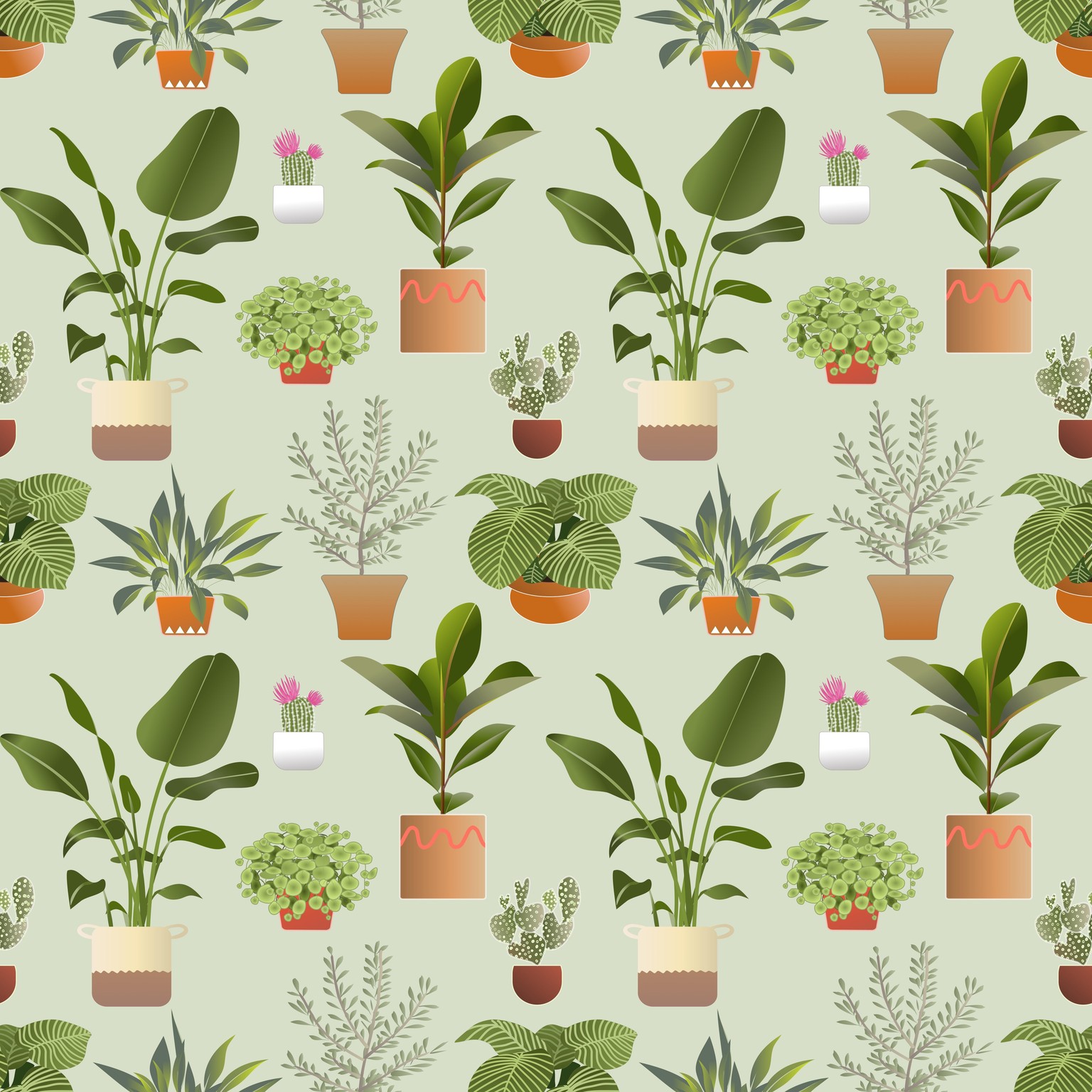 Houseplants in green - image 1 - student project