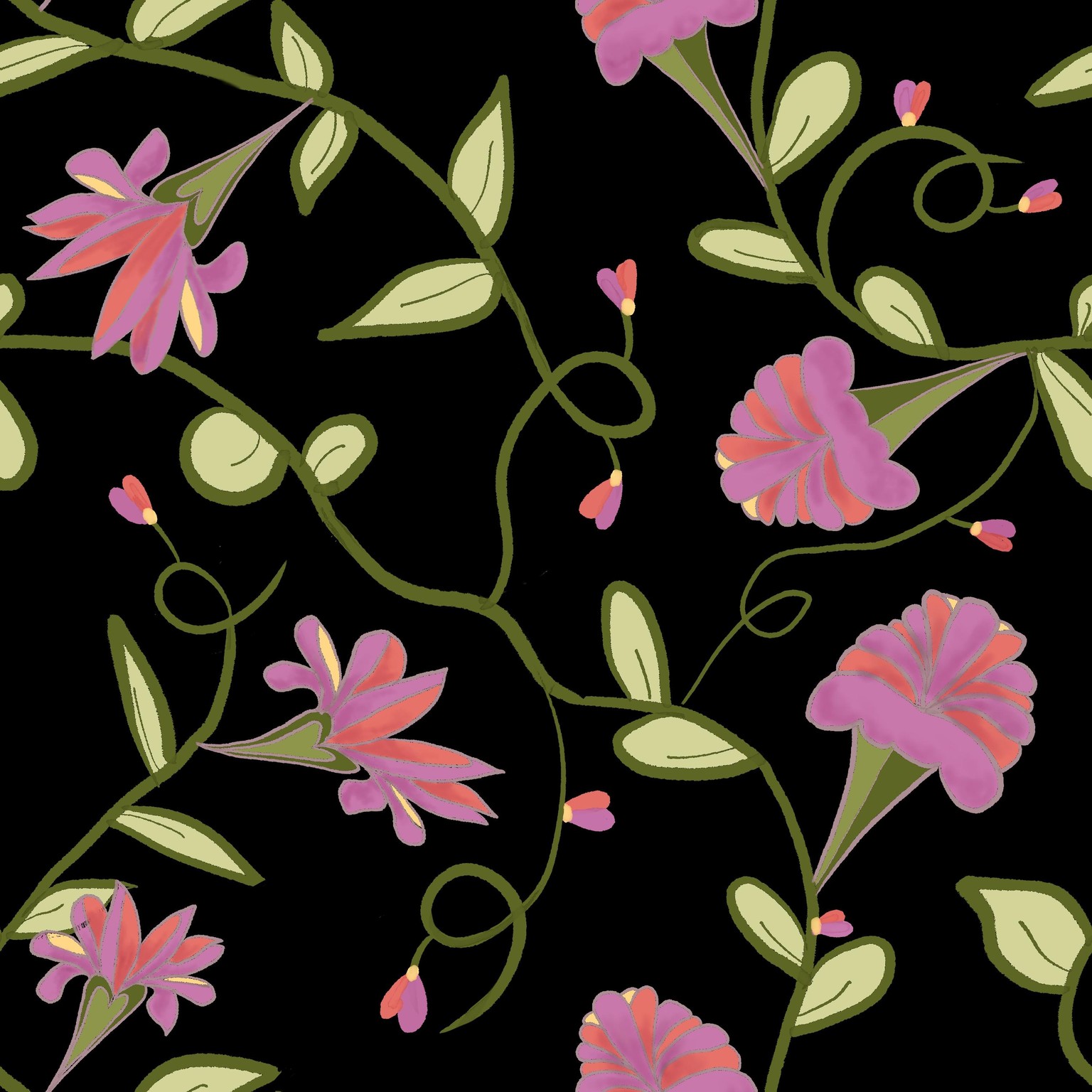 Blue deco flowers - image 1 - student project