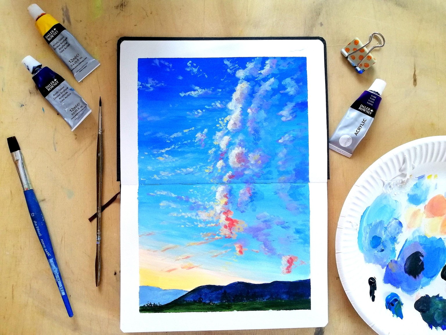 Sunset Sky Painting - image 1 - student project