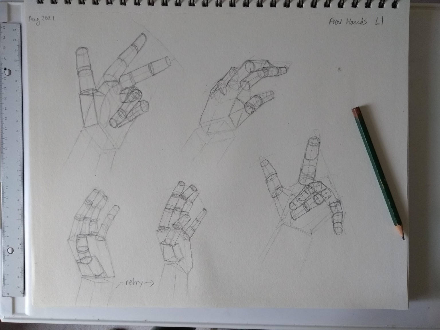 Drawing Great Hands - One Line at a Time (1-4) - image 2 - student project