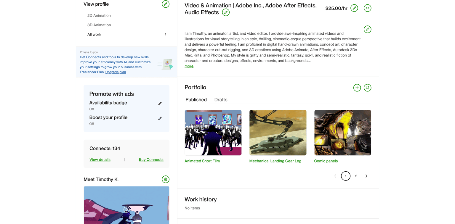 My Upwork Profile - image 1 - student project