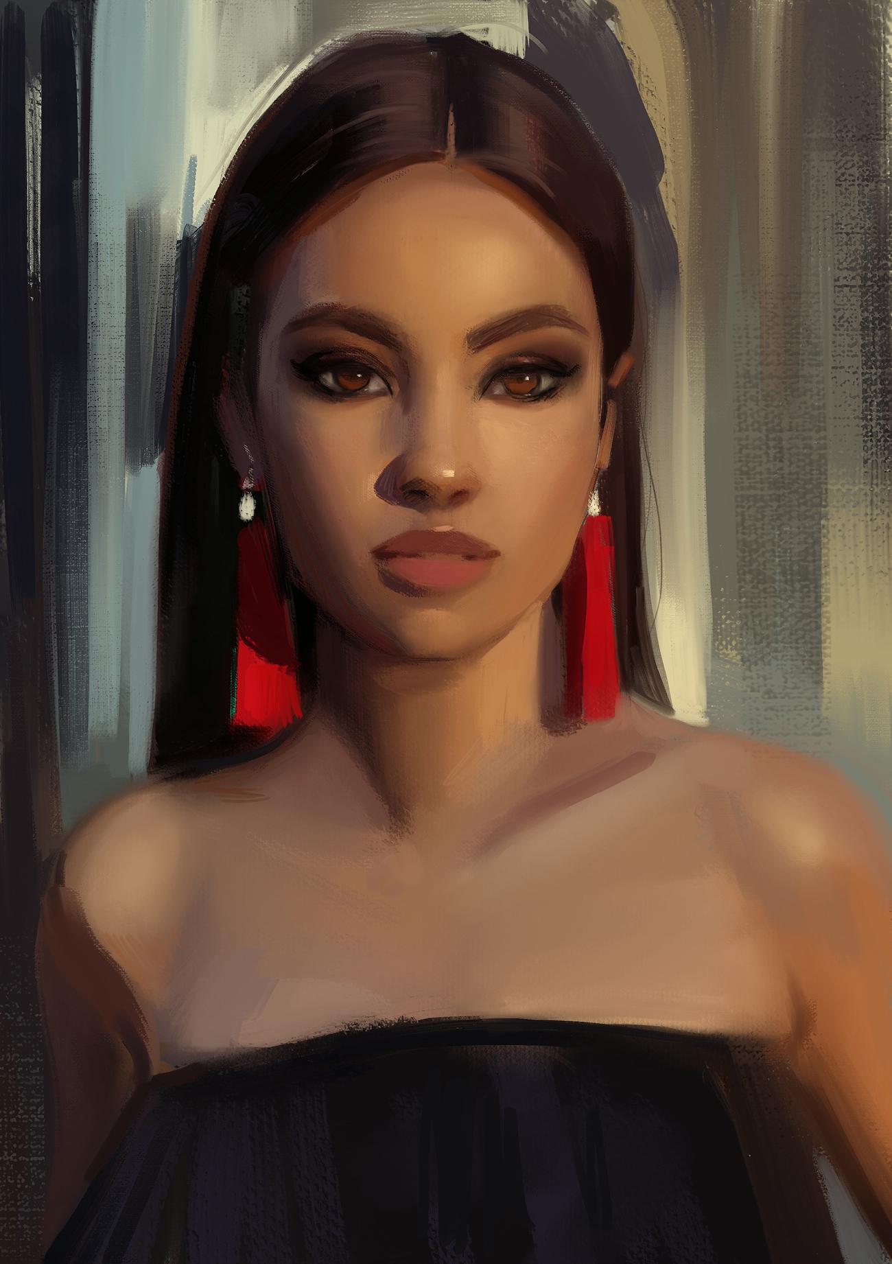 Portrait Drawings and Paintings - image 8 - student project
