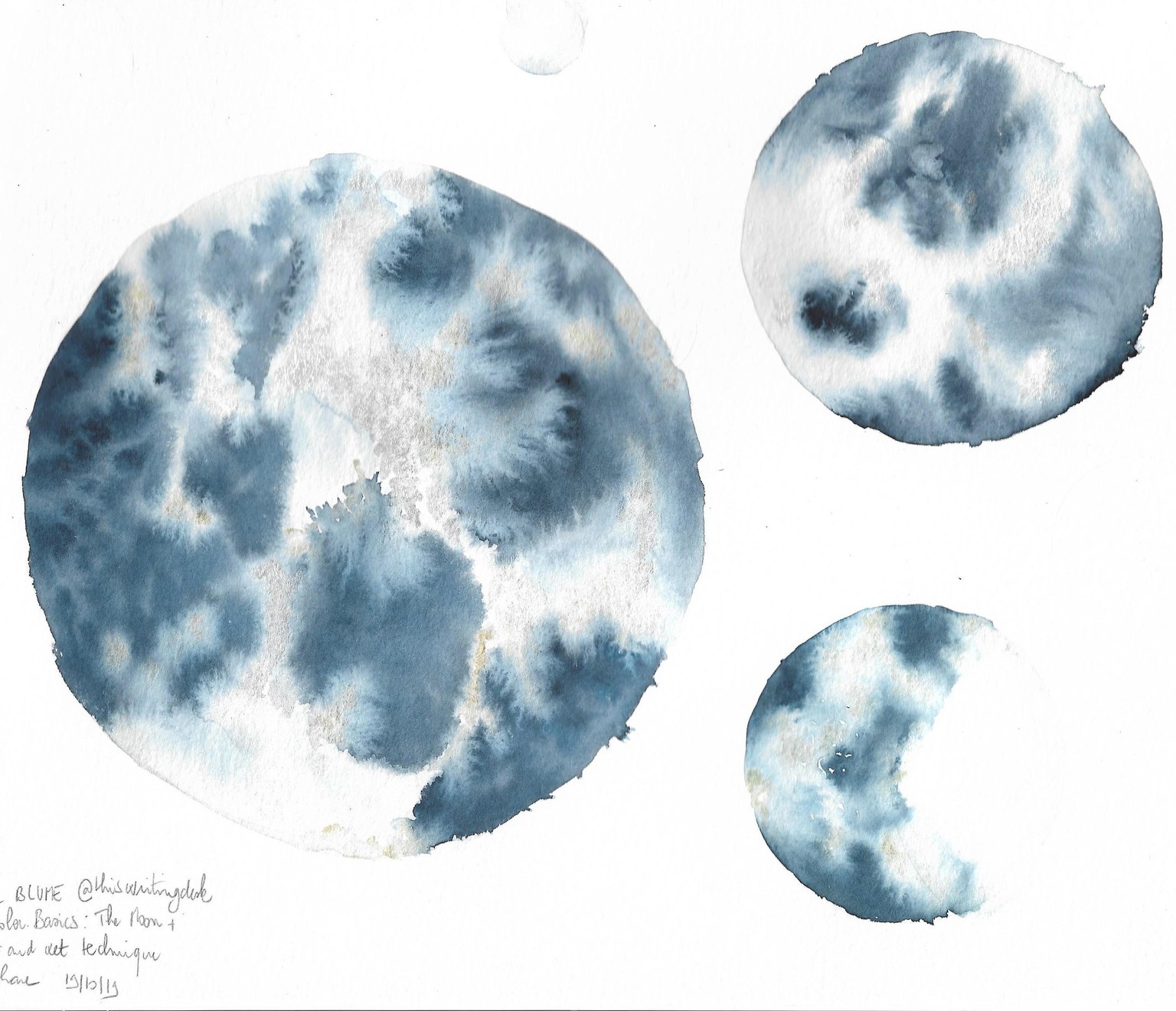 Watercolor Basics: The Moon + The Wet-on-Wet Technique - image 2 - student project