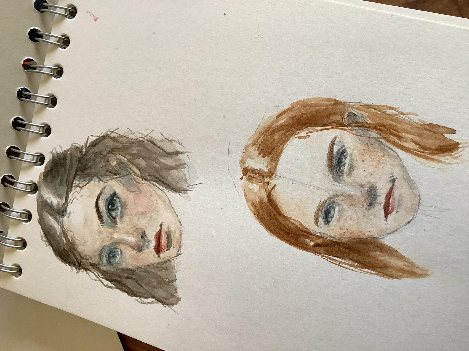 Learning watercolour portraits - image 1 - student project
