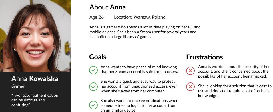 Persona for an authenticator app - image 1 - student project