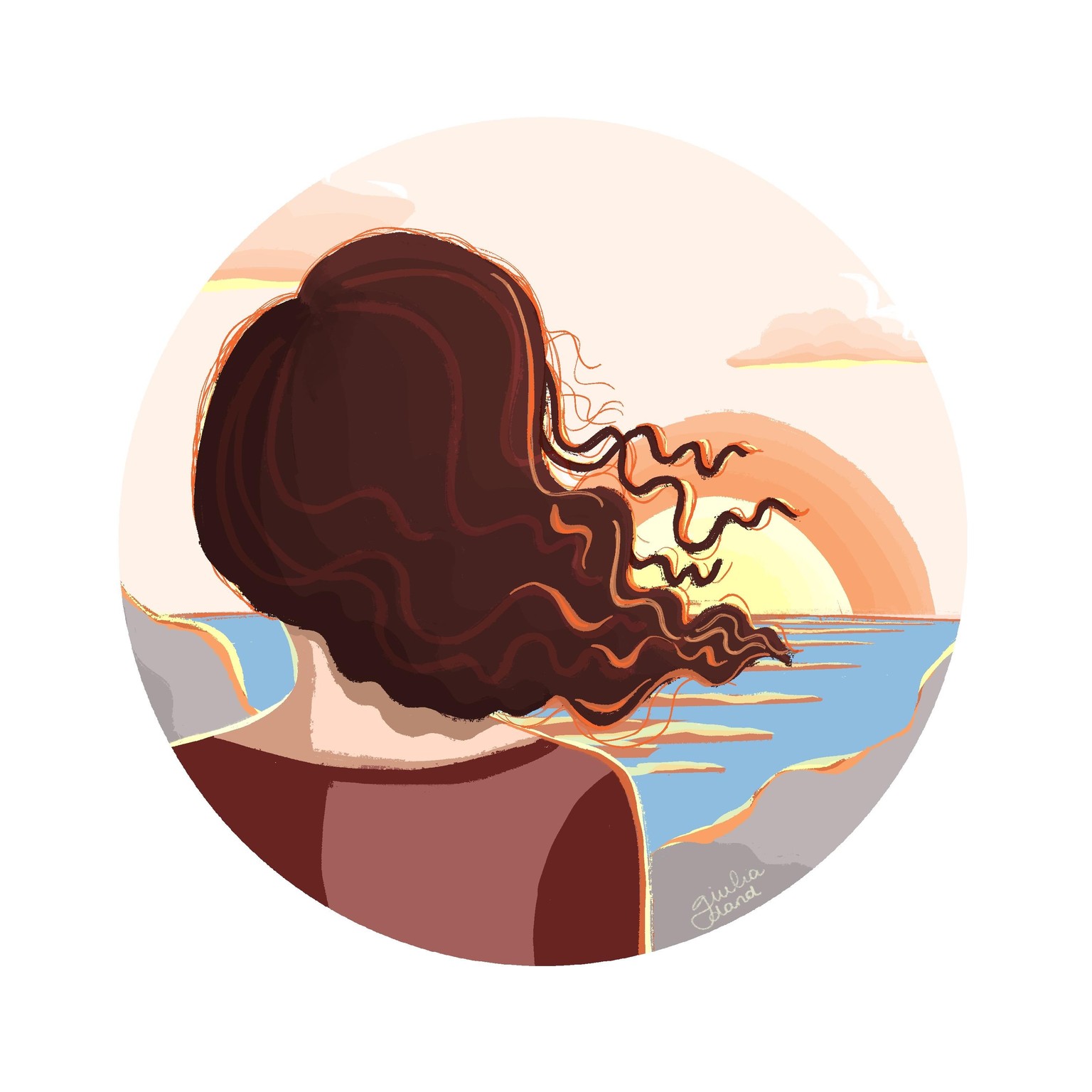 Fall Sunrise and girl composition - image 1 - student project