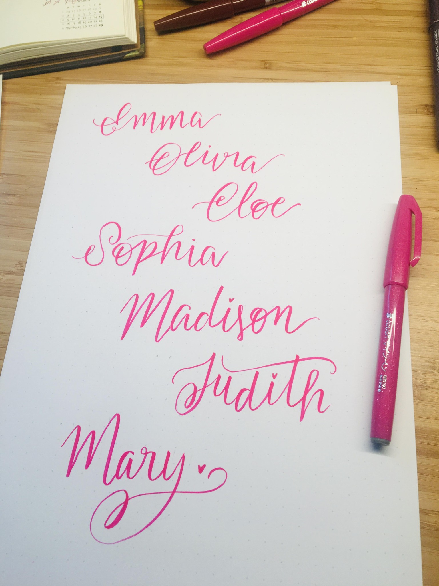 Name with Pink Pentel Touch - image 1 - student project