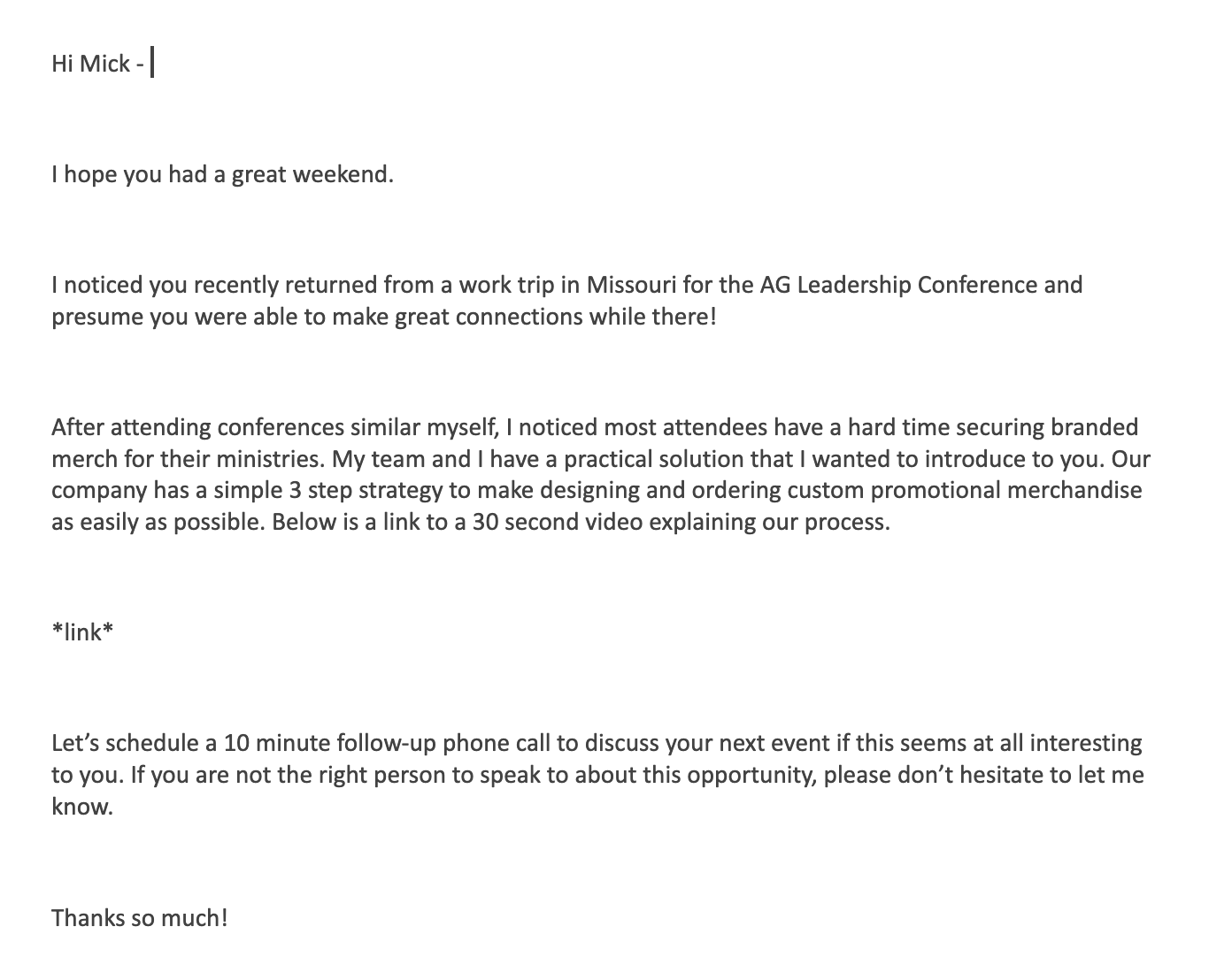 Pitch Email - image 1 - student project