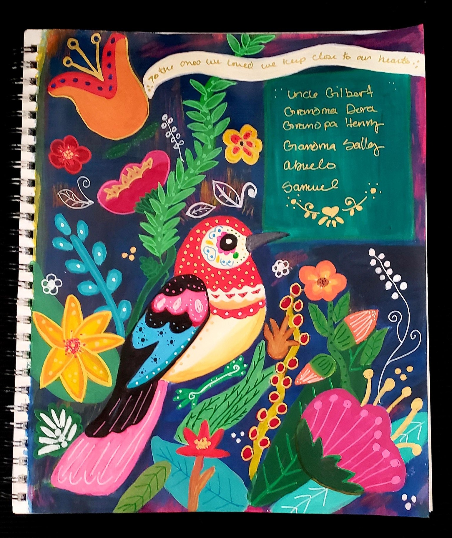 Otomi Inspired Dias de Los Muertos Painting - image 1 - student project