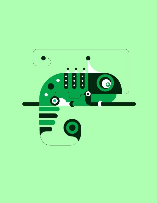 Abstract illustrations-Geometric animals - image 3 - student project