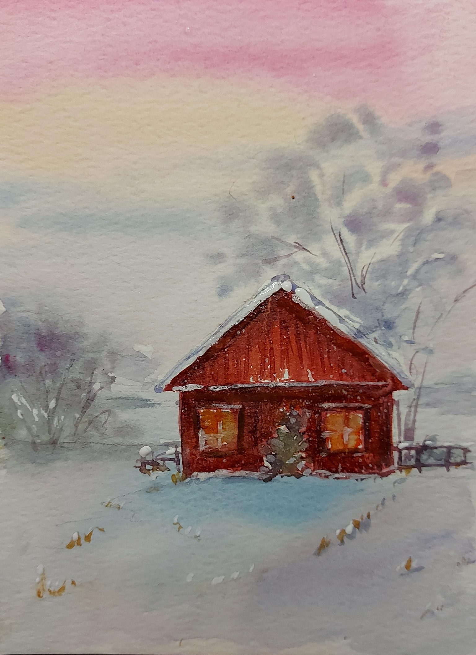 Watercolor Landscape - A Simple Art Challenge for 14 days - image 2 - student project