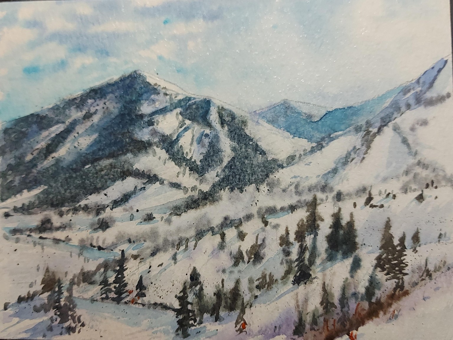 Watercolor Landscape - A Simple Art Challenge for 14 days - image 4 - student project