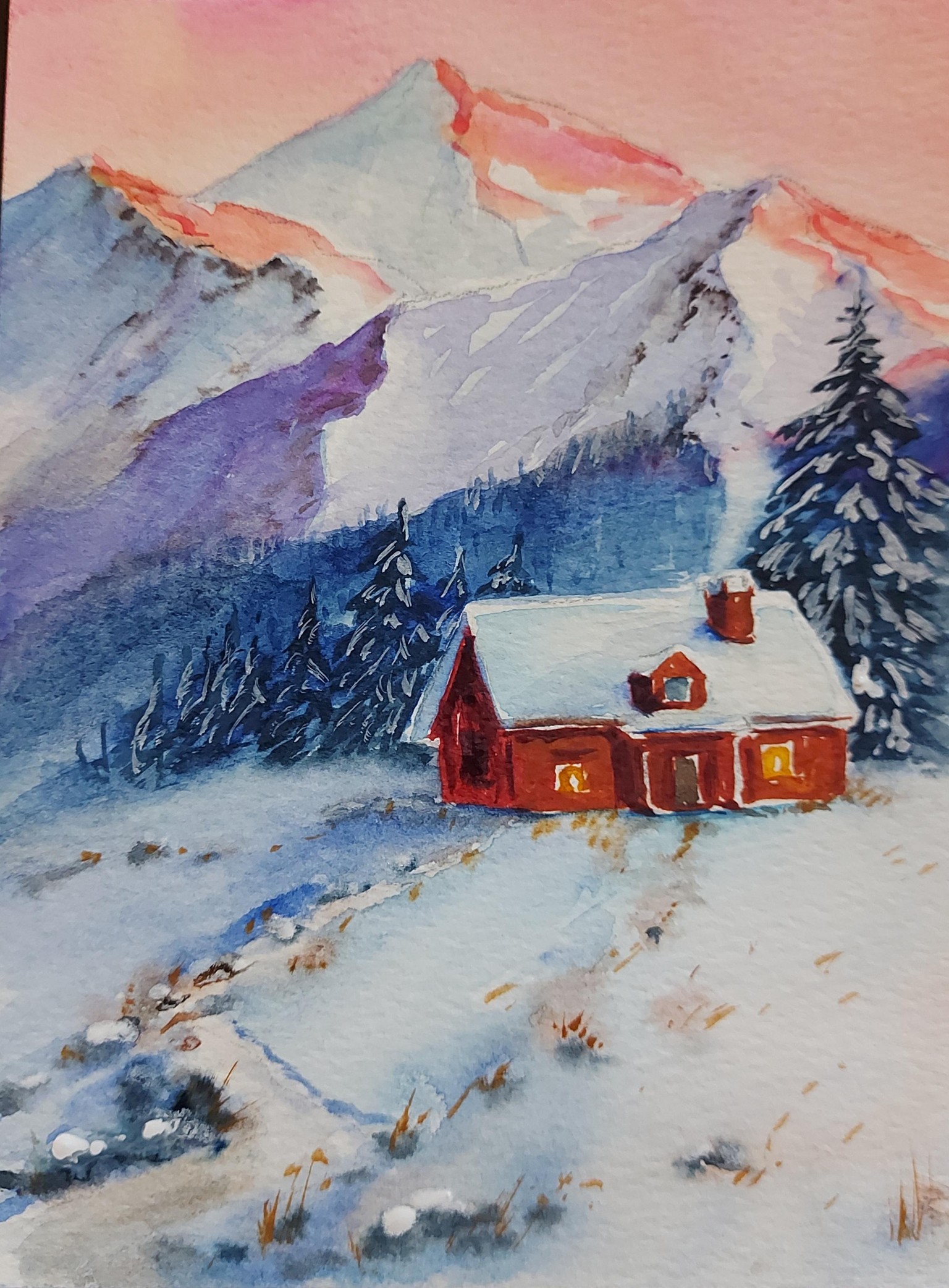 Watercolor Landscape - A Simple Art Challenge for 14 days - image 8 - student project