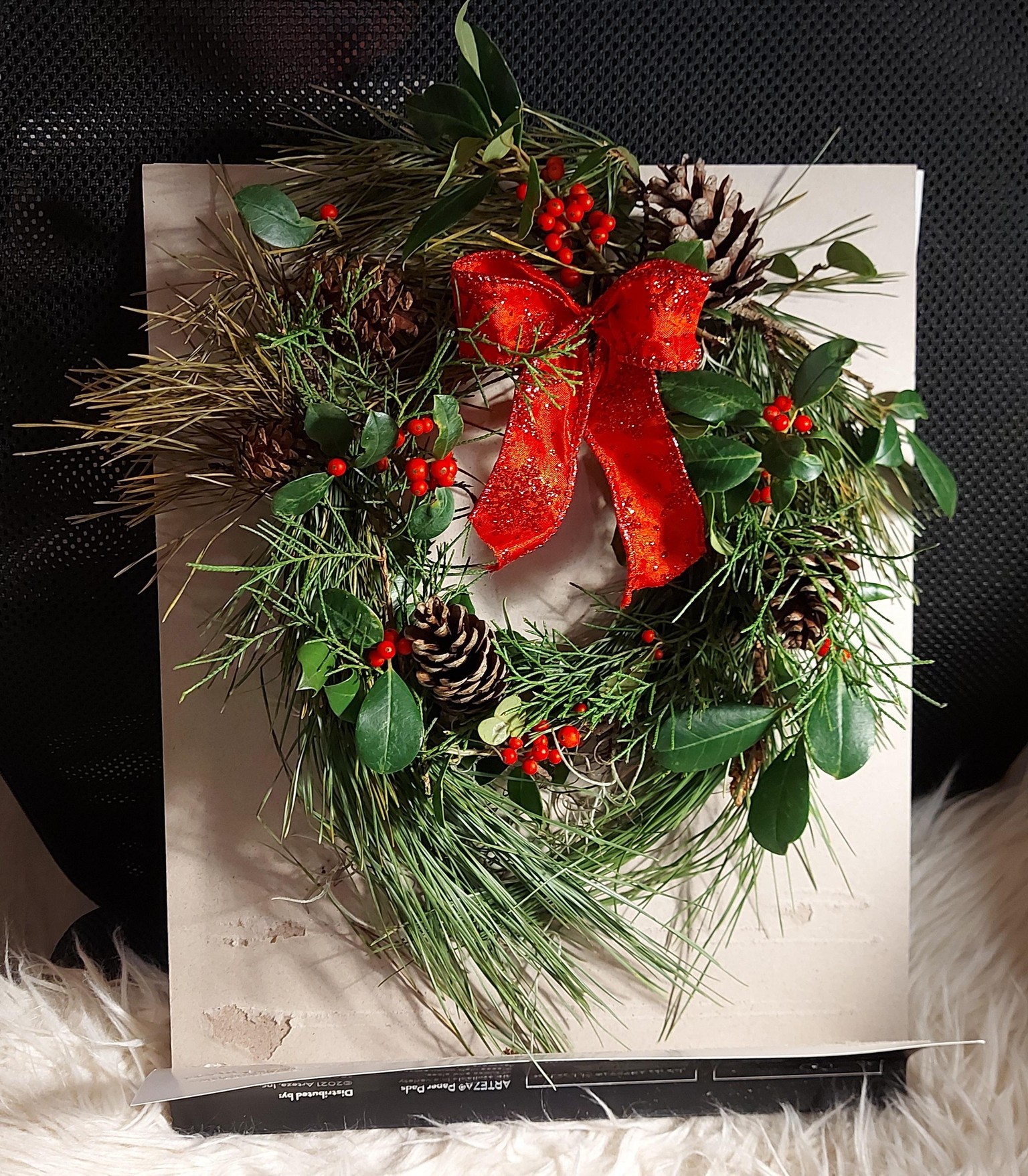 Beginning Acrylics: Christmas Wreath Decor - image 3 - student project