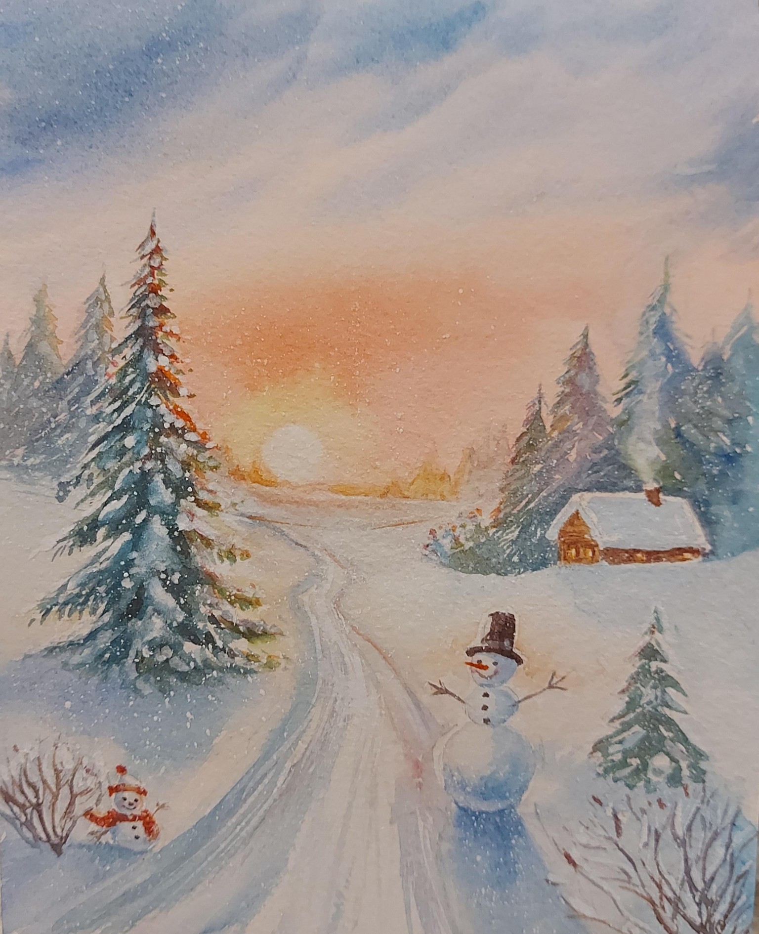 Holiday Watercolor Dreams: Unleashing AI Creativity with Bing Chat - image 1 - student project