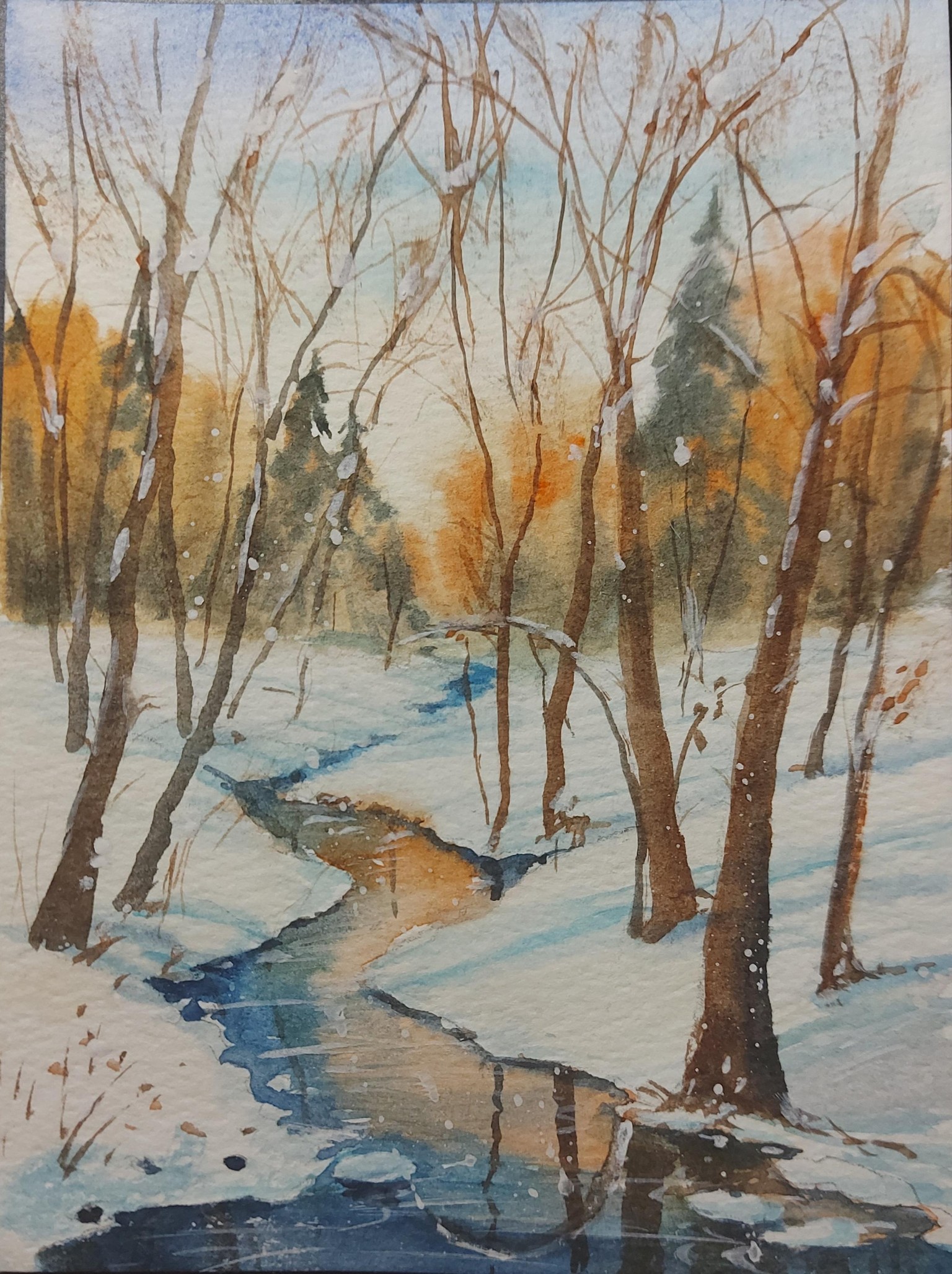 Watercolor Landscape - A Simple Art Challenge for 14 days - image 3 - student project