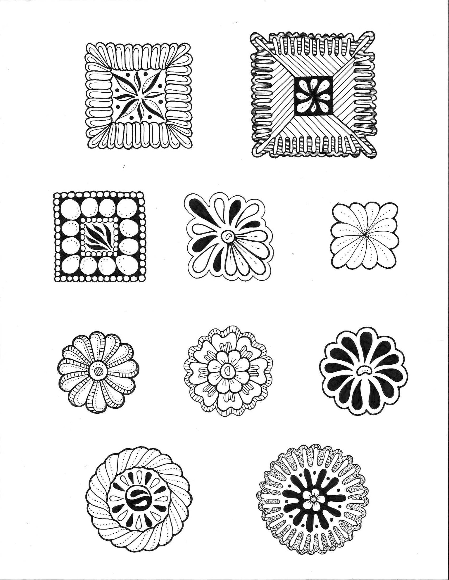 Inked Shapes and Fill a page - image 1 - student project