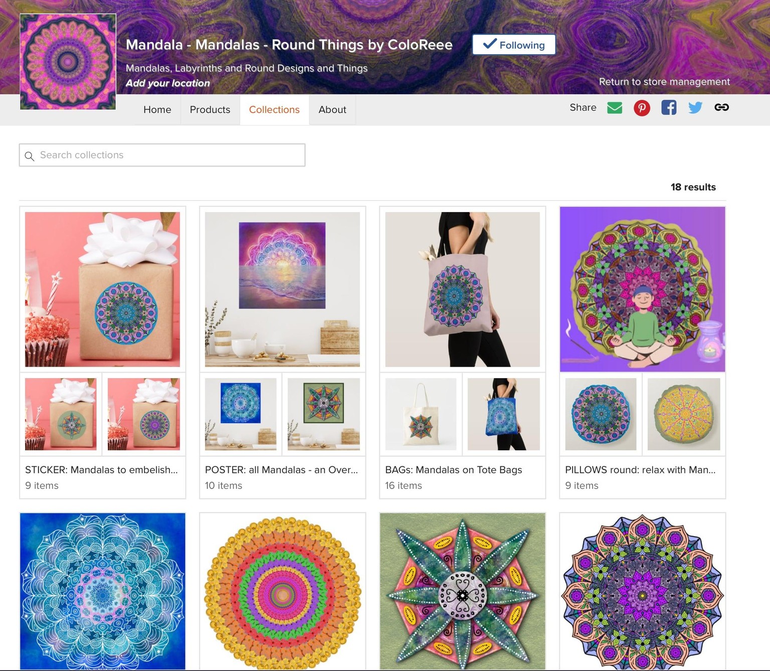 my Mandala Zazzle Store - image 2 - student project