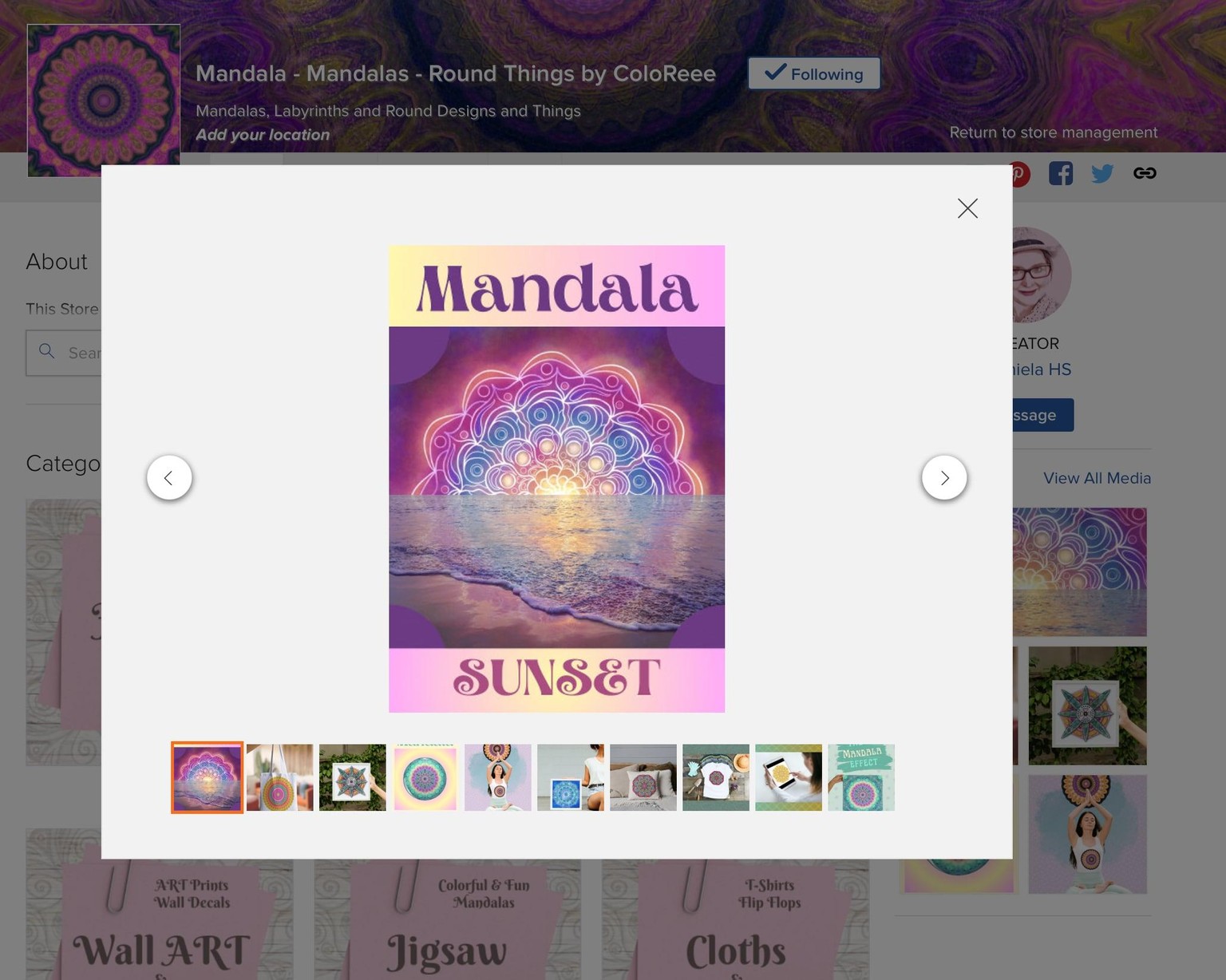 my Mandala Zazzle Store - image 3 - student project
