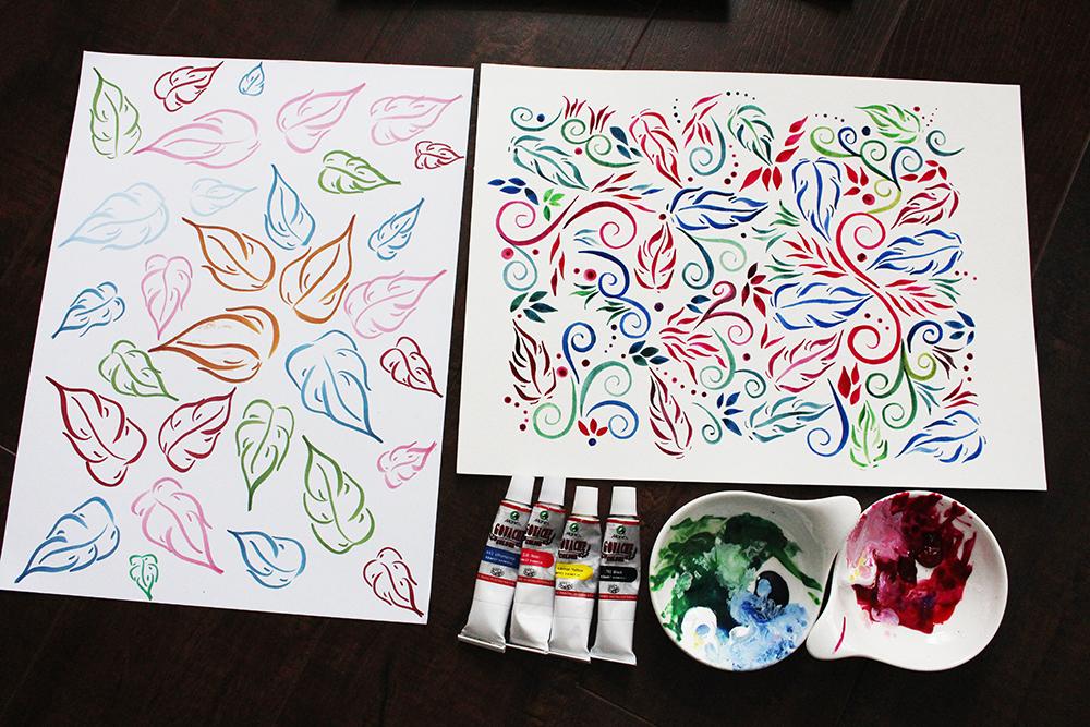 More brushstroke practice with gouache and markers - image 2 - student project