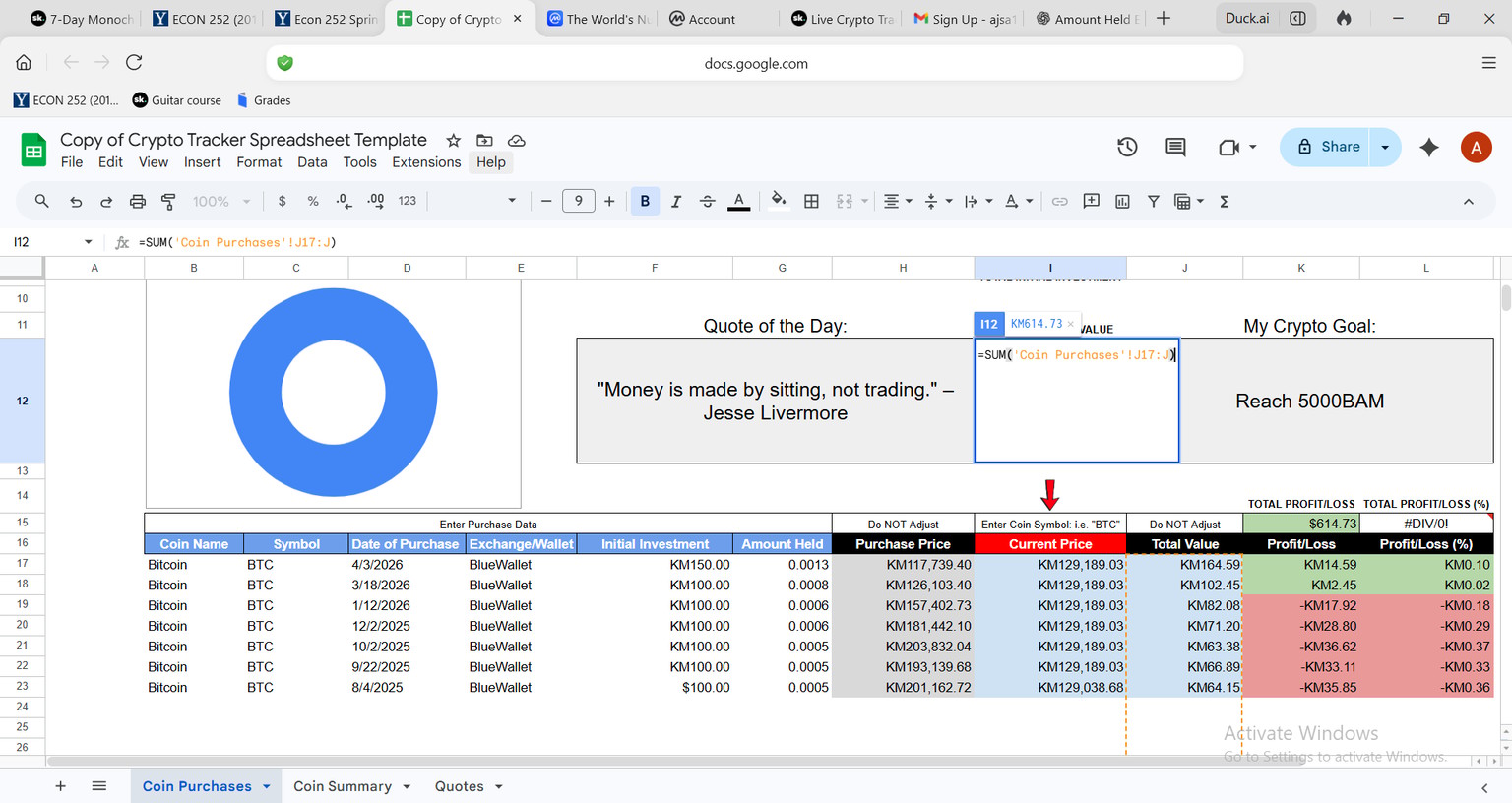 Finished setting up my crypto tracker - image 1 - student project