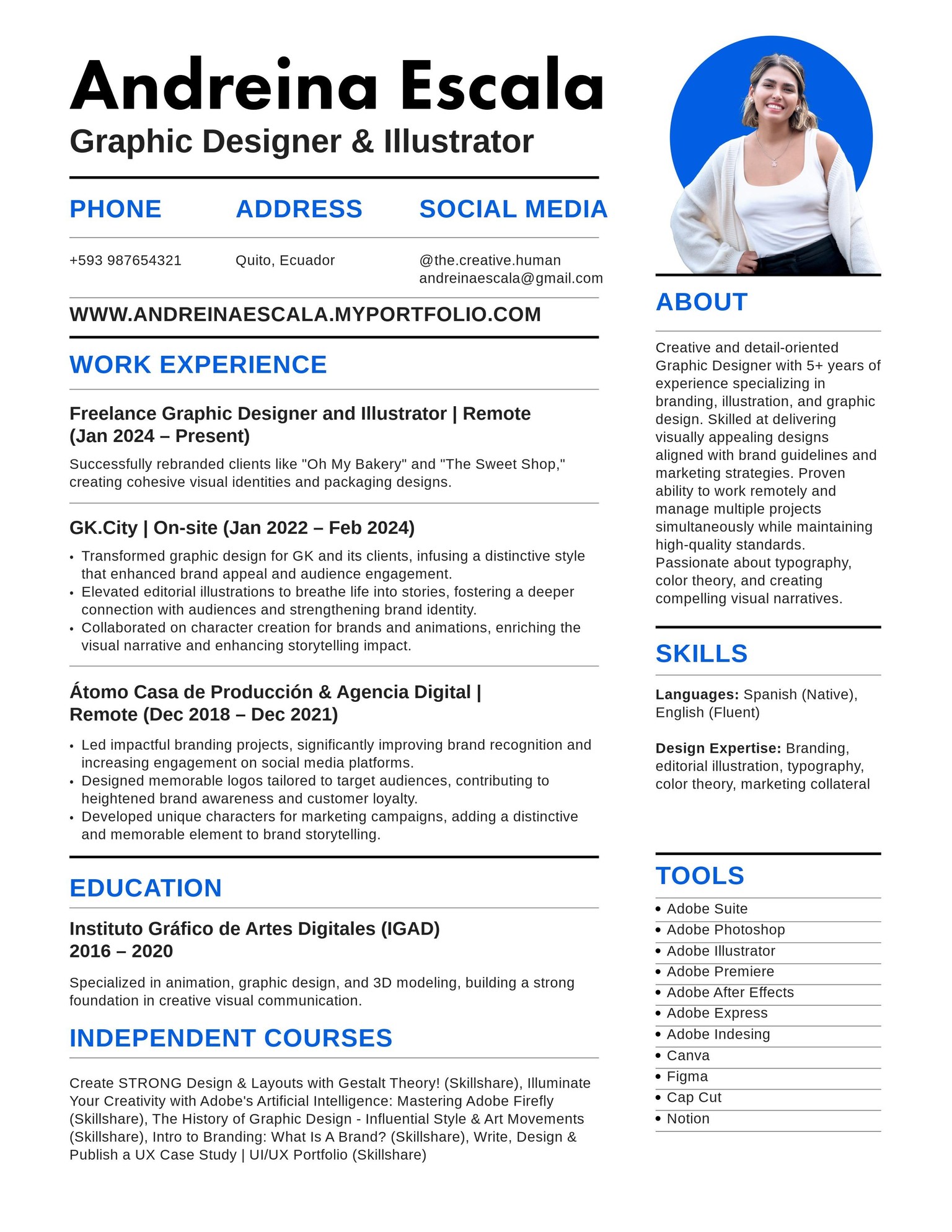 Create a Killer Resume with Canva - image 1 - student project
