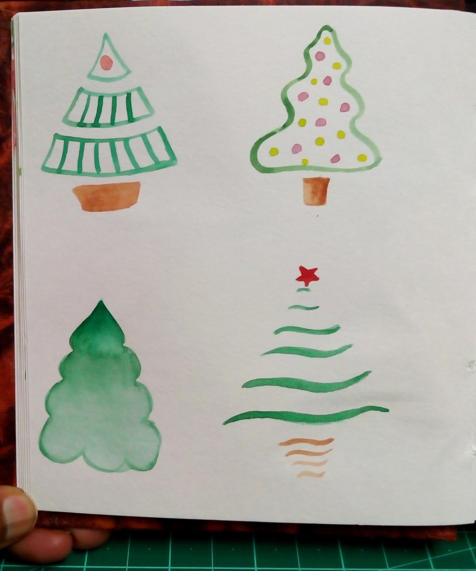 Watercolor Holidays: Christmas Tree - image 1 - student project